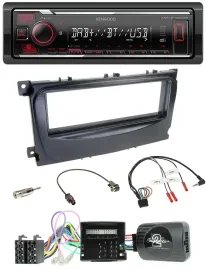 Автомагнитола Kenwood Bluetooth, USB, DAB, для Ford C‑Max/Focus 2007–2010, чёрная