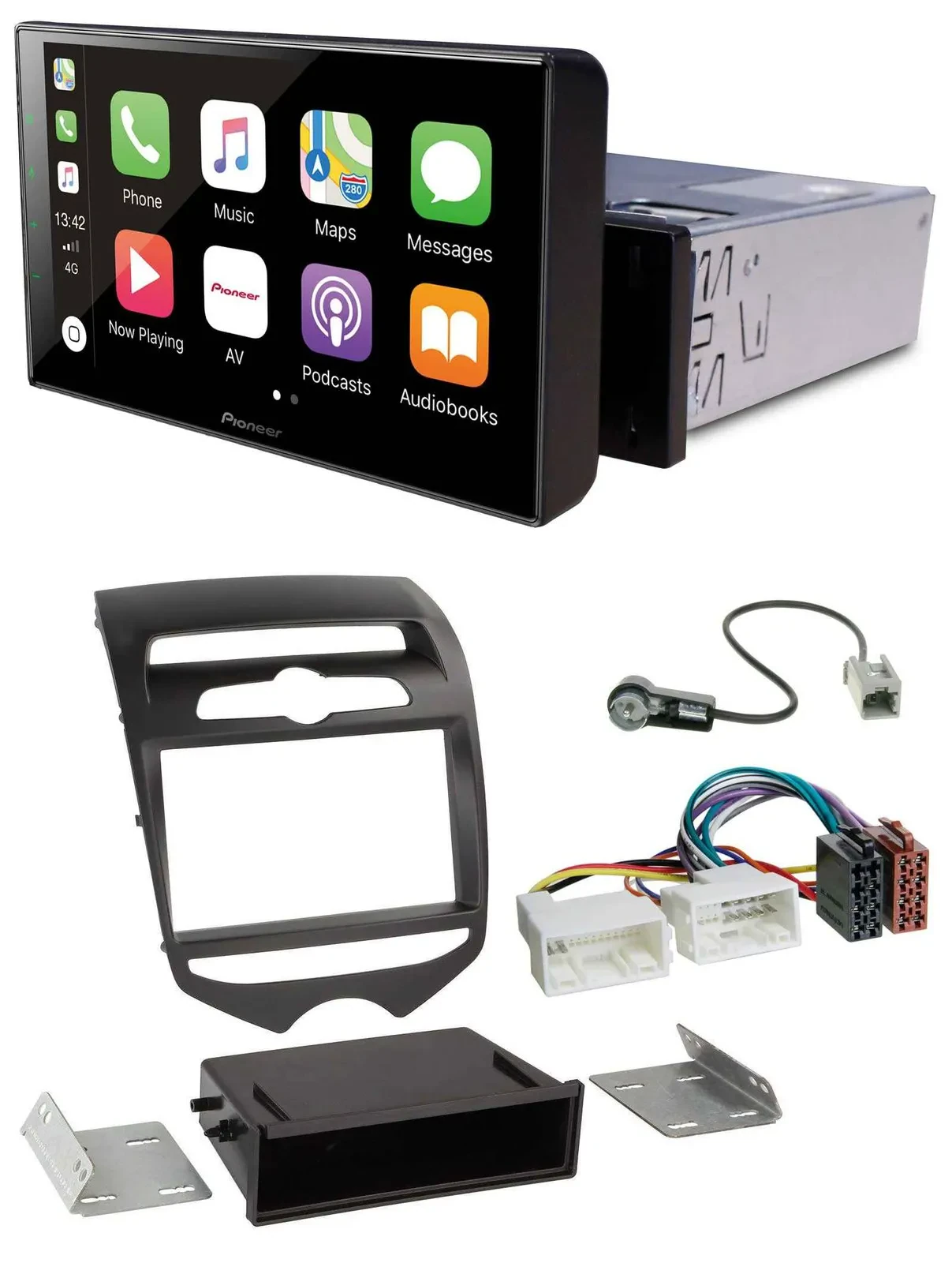 Автомагнитола Pioneer Bluetooth, DAB, USB, MP3 для Hyundai ix20 (с 2010), ручной климат-контроль