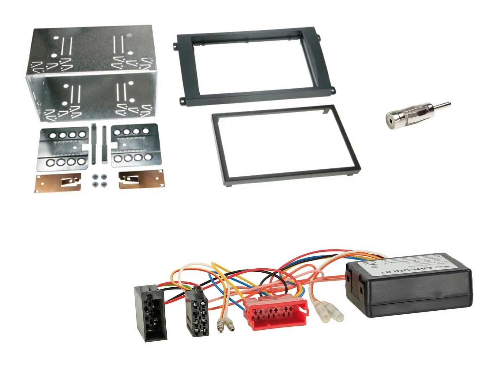 Установочный комплект для автомагнитолы Caraudio24 2-DIN CAN-Bus для Porsche Cayenne (2002–2007), черный
