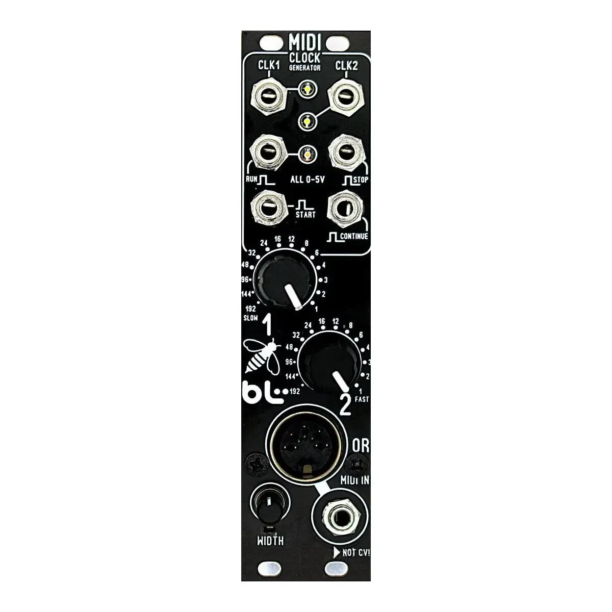 Модульный студийный синтезатор Blue Lantern Midi To Pulse Clock Eurorack Module