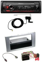 Автомагнитола Pioneer DAB USB MP3 Bluetooth для Ford Fiesta/Focus 2004–2008, серебристая