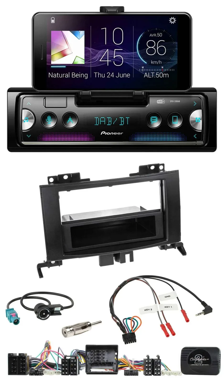 Pioneer USB Lenkrad Bluetooth DAB Autoradio für Mercedes Sprinter W906 06-18 Aud