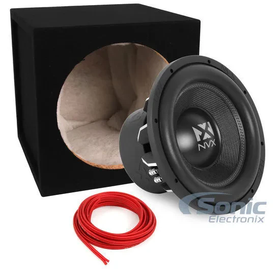 12" NVX VCW124 Subwoofer + Sealed Enclosure + FREE Speaker Wire