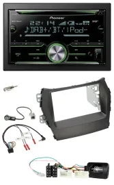 Автомагнитола для Hyundai Santa Fe (с 2012) Pioneer 2 DIN, Bluetooth, DAB, USB, CD, совместимая с кнопками на руле