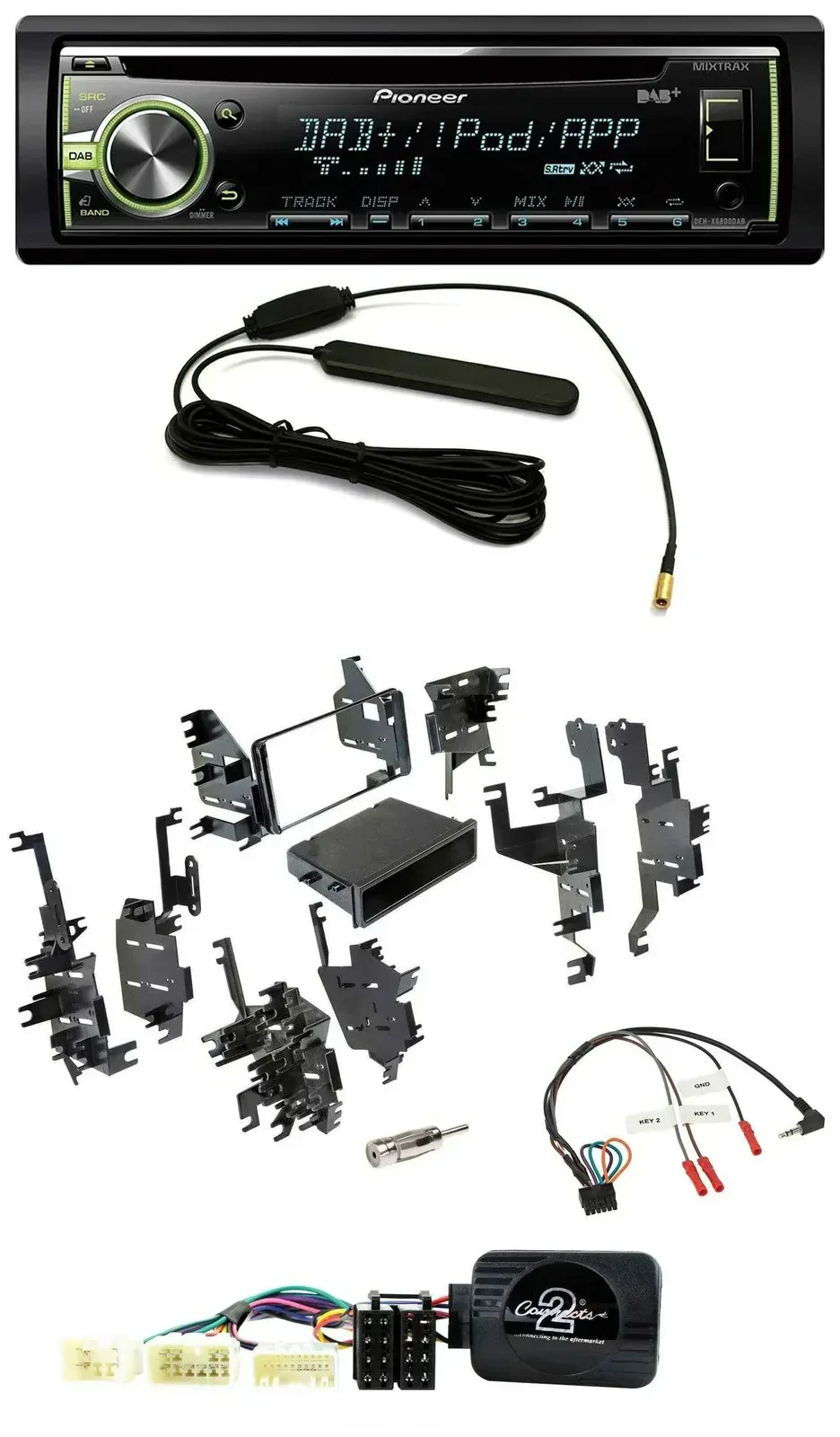 Автомагнитола Pioneer MP3 USB CD DAB для Toyota RAV4 (2001–2005)