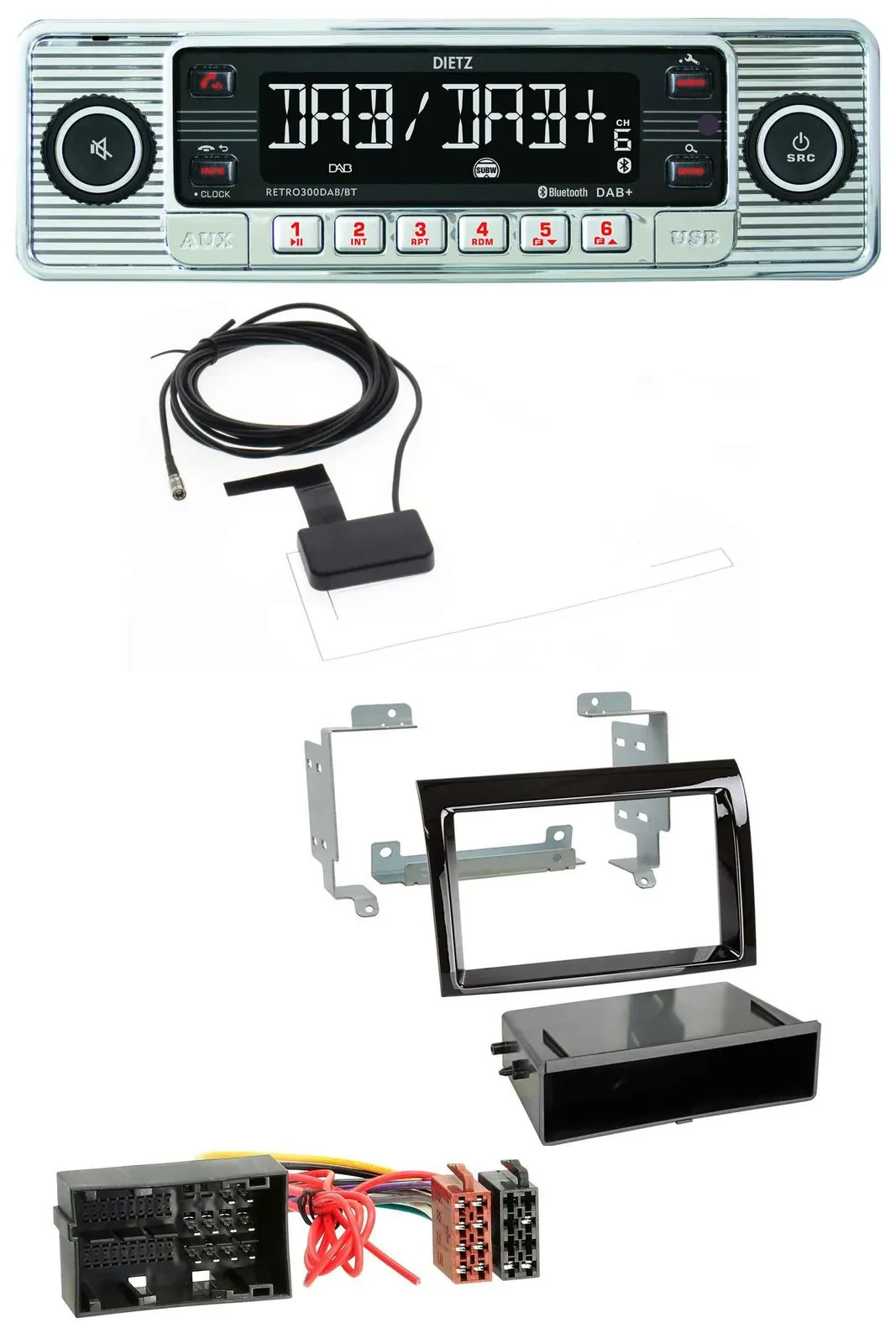 Dietz Bluetooth USB MP3 DAB Autoradio für Citroen Jumper Fiat Ducato 14-21 piano