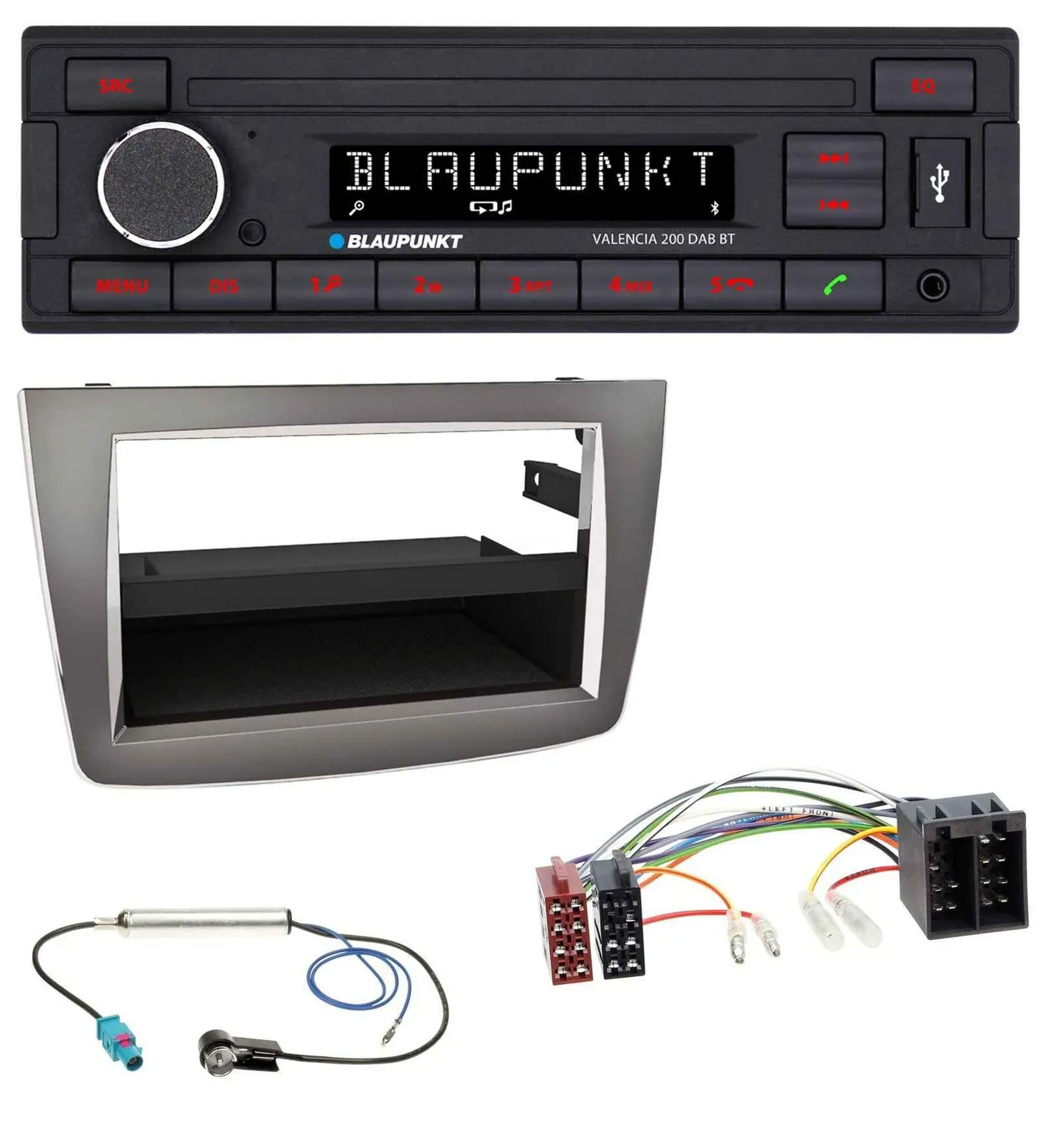 Blaupunkt DAB MP3 Bluetooth USB Autoradio für Alfa Romeo MiTo 955 08-14 ISO dunk