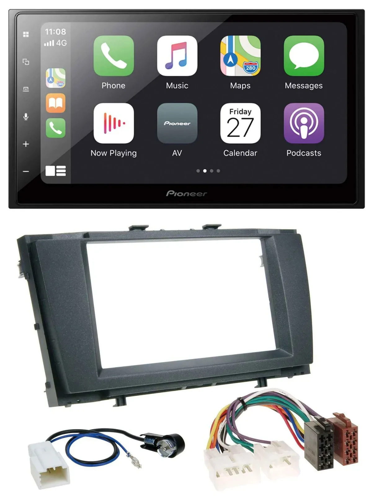 Pioneer MP3 Bluetooth DAB 2DIN USB Autoradio für Toyota Avensis 2009-2015