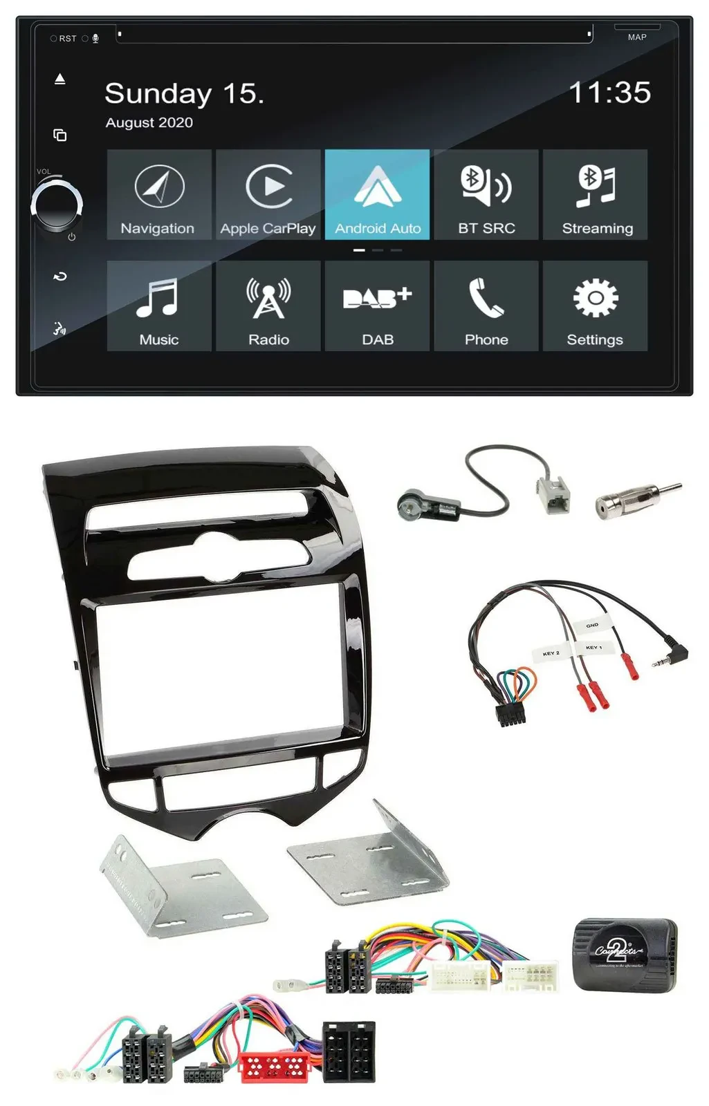 Blaupunkt 2DIN Lenkrad TMC Bluetooth USB DAB Navigation für Hyundai ix20 ab 10 a