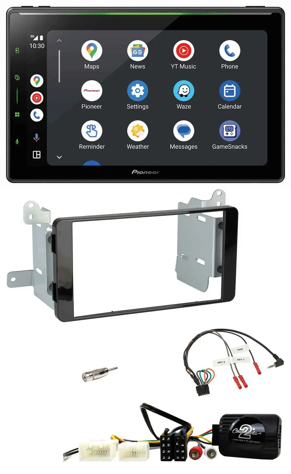 Pioneer 2DIN Lenkrad USB Bluetooth DAB Autoradio für Mitsubishi L200 ab 10/2015