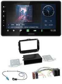 Kenwood MP3 Bluetooth USB DAB Autoradio für Alfa Giulietta ab 2013 ISO piano-sch
