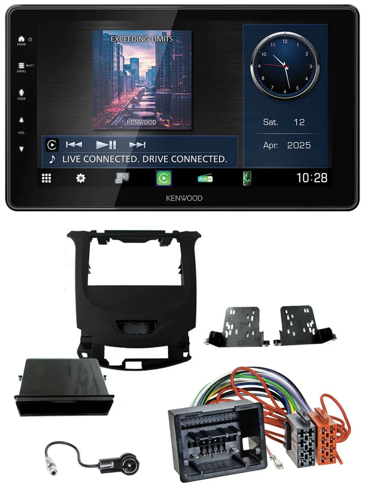 Kenwood MP3 Bluetooth USB DAB Autoradio für Chevrolet Cruze ab 2016 Klavierlack/