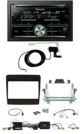 Автомагнитола Pioneer 2DIN CD/USB Bluetooth DAB для Porsche 911 (2011–2017) с управлением на руле