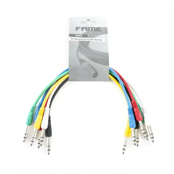 Патч-кабель инструментальный Music Store Basic Standard Stereo Patch Cable 0.3 м (6 штук)