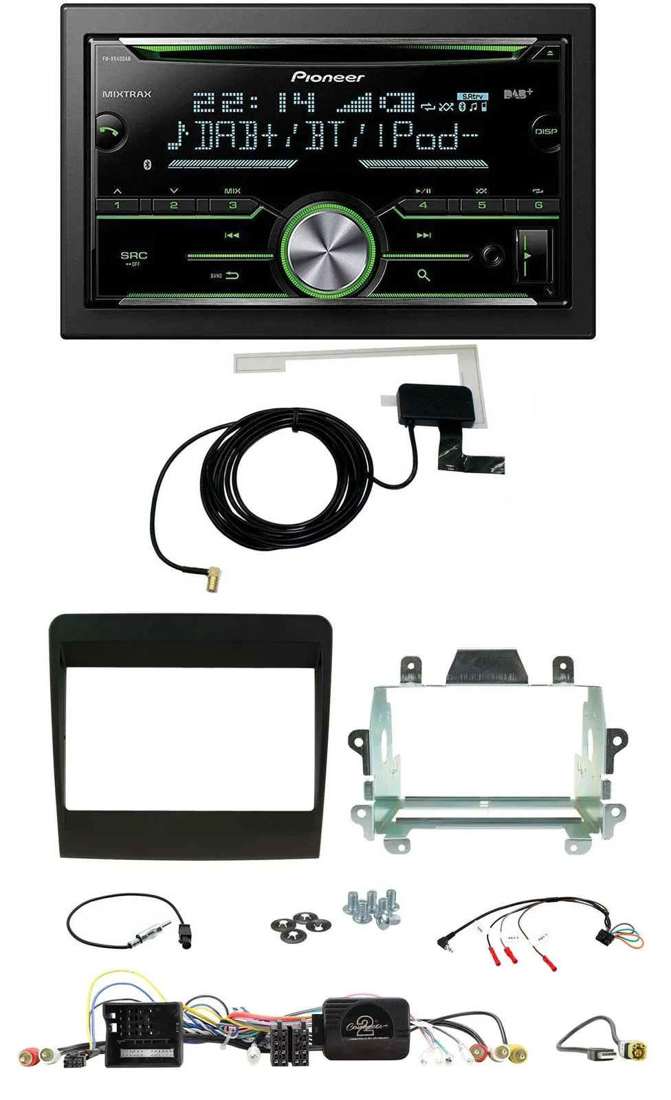 Автомагнитола Pioneer 2DIN CD/USB Bluetooth DAB для Porsche 911 (2011–2017) с управлением на руле