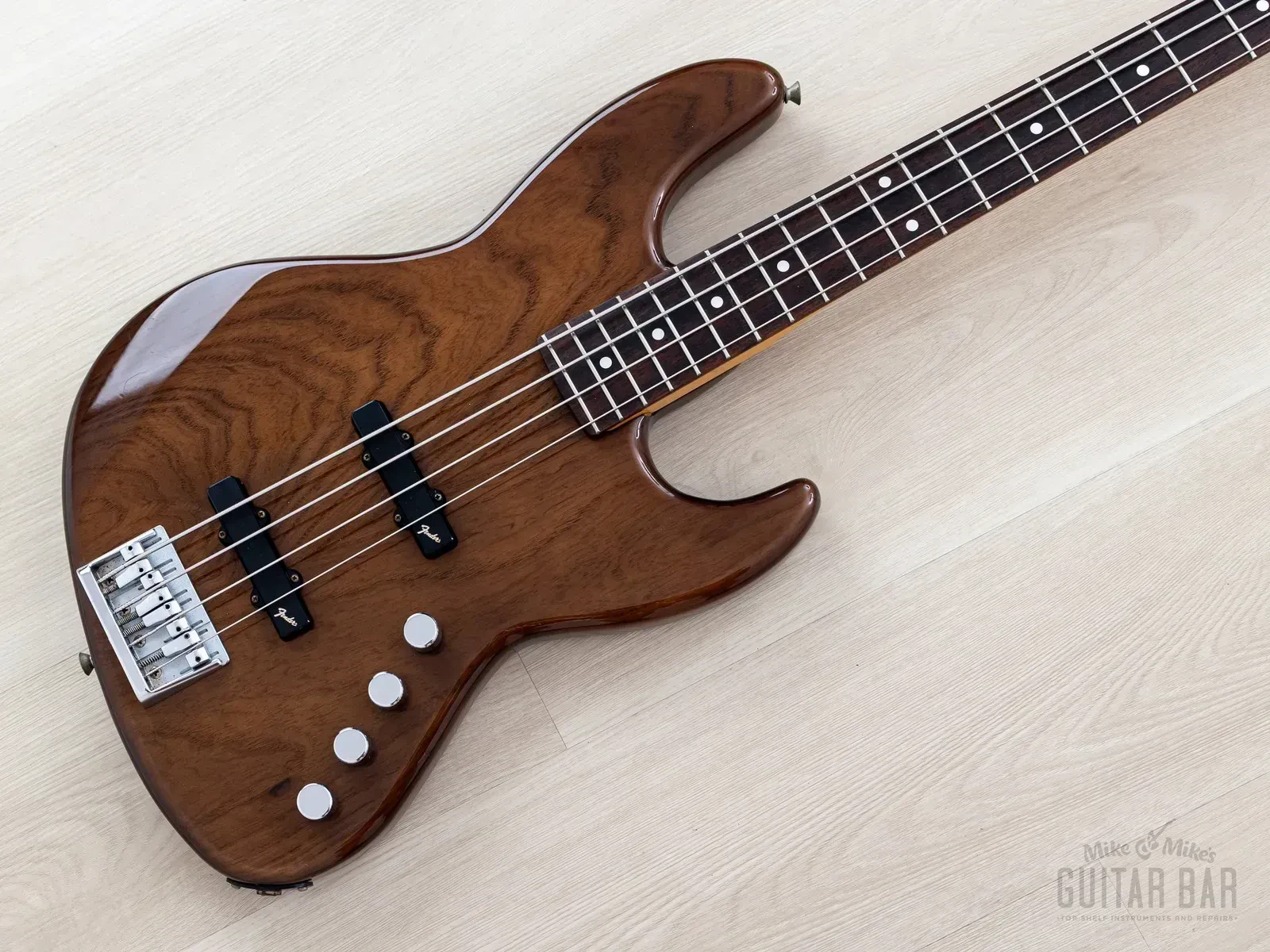1990 Fender Jazz Bass JBR-800 Walnut w/ Active Preamp, Japan MIJ Fujigen
