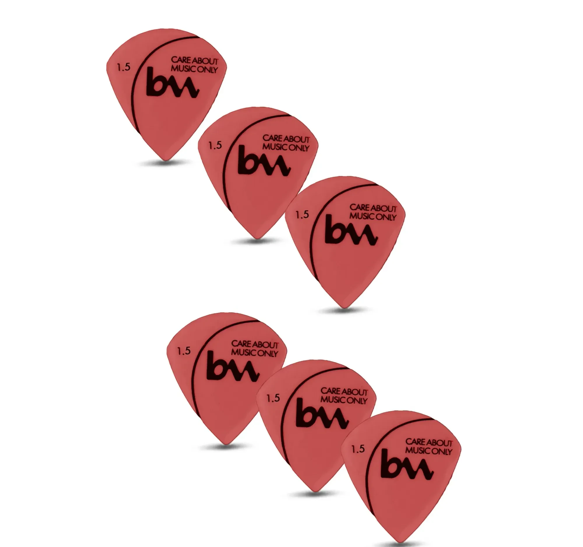 Медиаторы bagandmusic AKSS47 Delrin Jazz III XL Red 1.5 (6 штук)