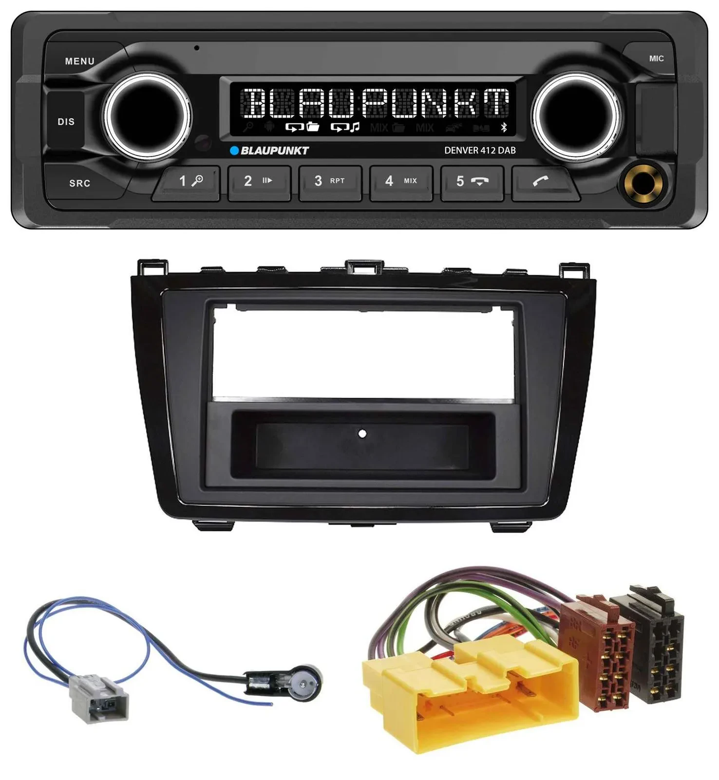 Blaupunkt Bluetooth DAB MP3 USB Autoradio für Mazda 6 (08-12) - glänzend