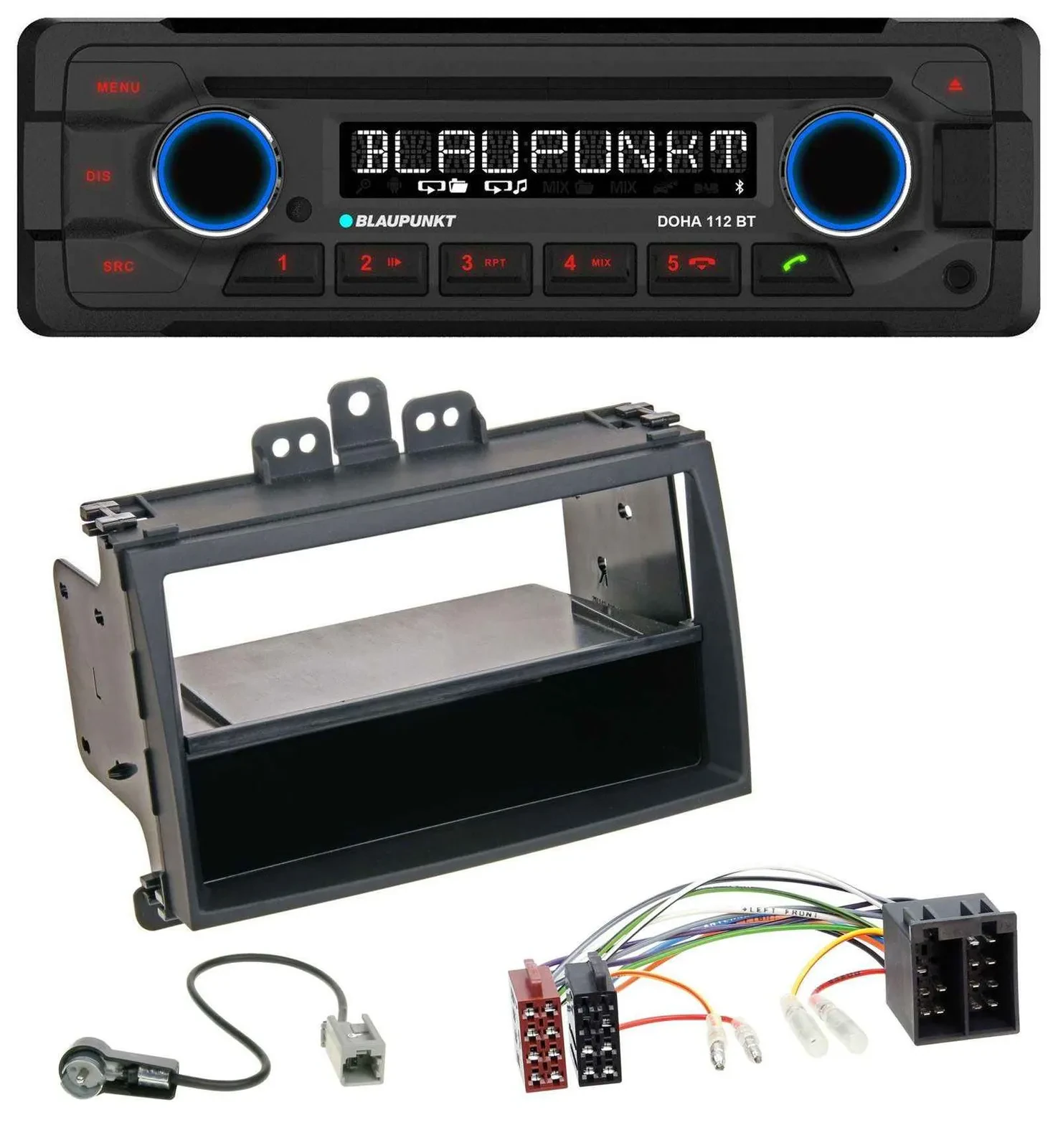 Blaupunkt AUX MP3 CD Bluetooth USB Autoradio für Hyundai i20 08-11 Rubber-Touch