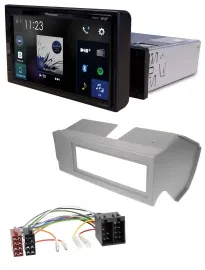 Pioneer DAB MP3 Bluetooth USB Autoradio für Fiat Panda (bis 2002) - grau