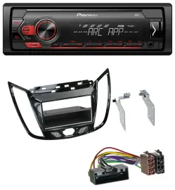Pioneer DAB 1DIN MP3 AUX USB Autoradio für Ford C-Max Kuga Klavierlack schwarz