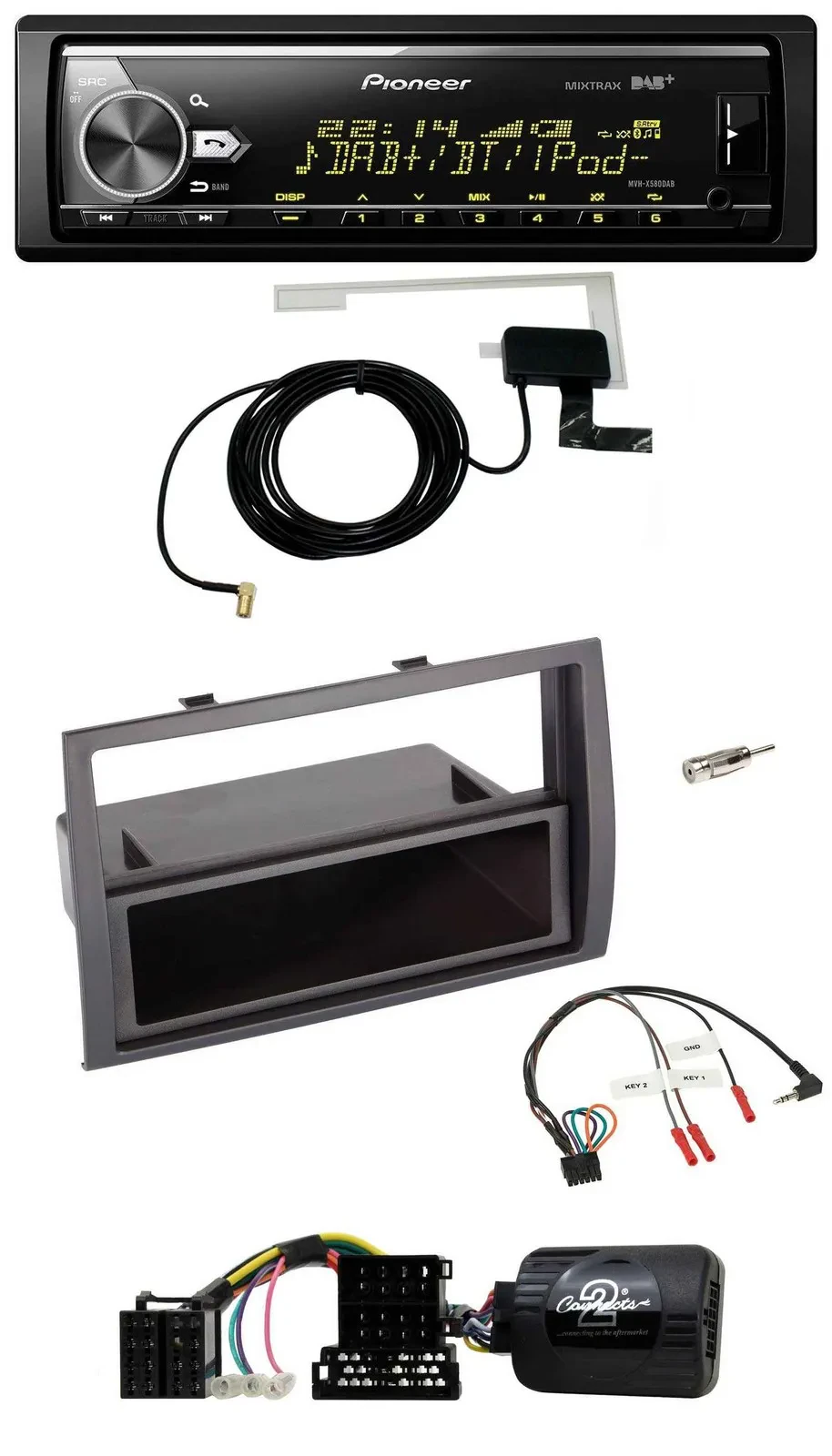 Автомагнитола Pioneer Bluetooth DAB USB, поддержка управления на руле для Citroen Jumper/Peugeot Boxer (с 2006)