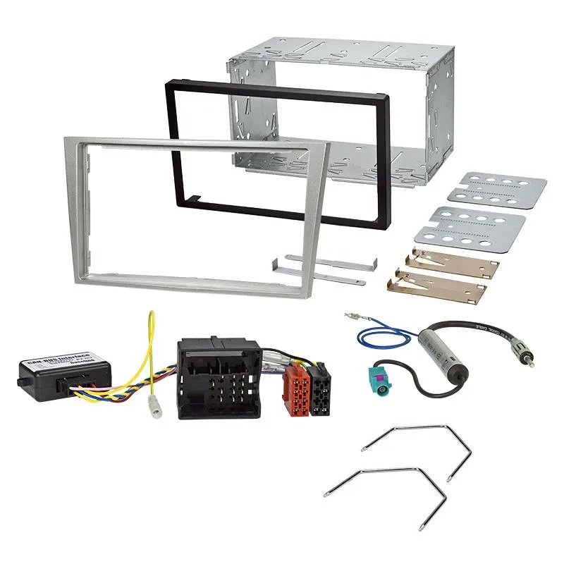 Einbauset CAN-Bus Doppel DIN Autoradio für Opel Zafira Astra Corsa ab 2004 silbe