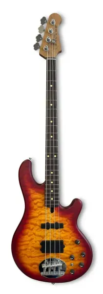 LAKLAND Skyline 44-02 Deluxe Bass, 4-String - Quilted Maple Top, Cherry Burst Sa