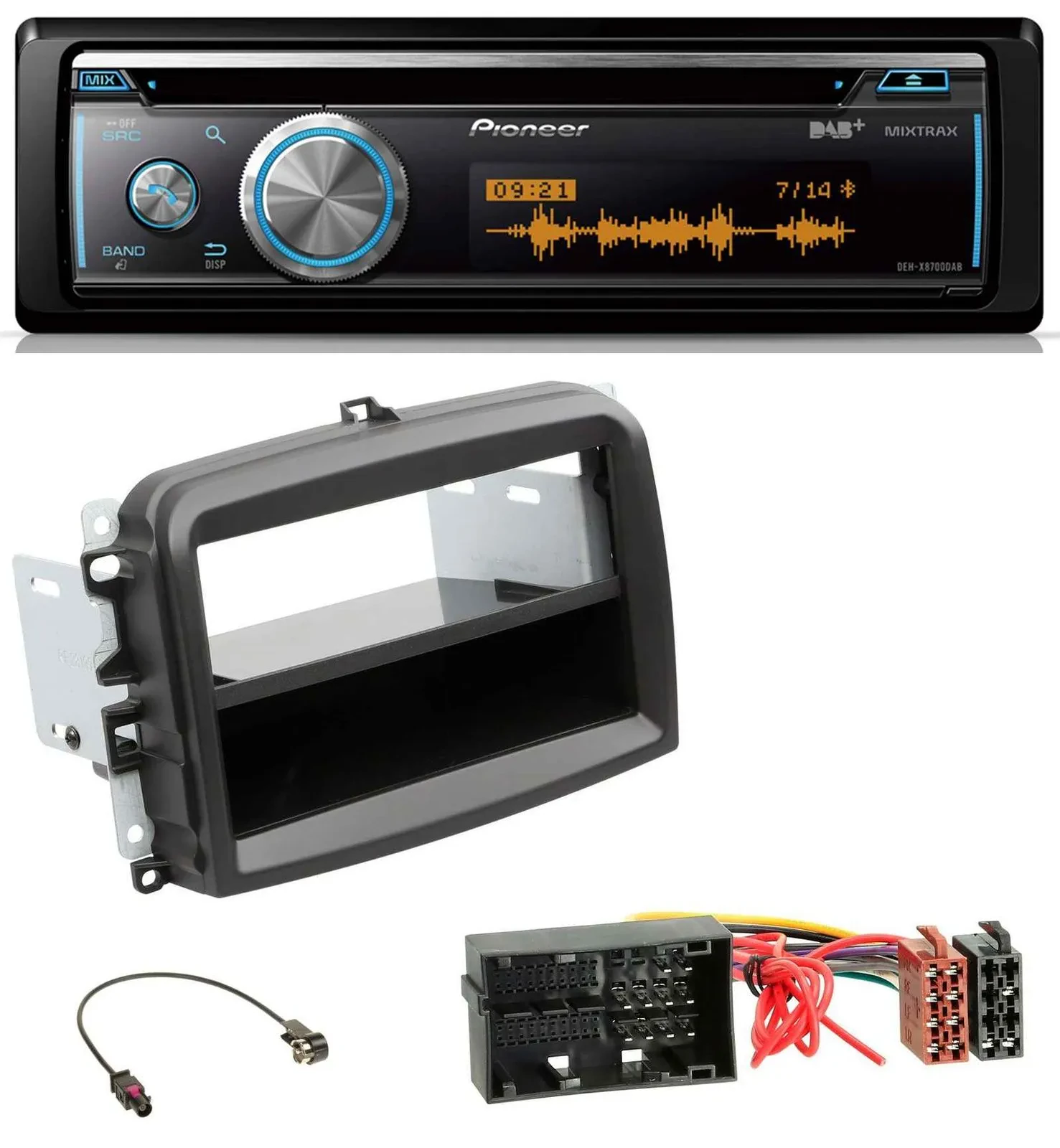 Автомагнитола для Fiat 500L Pioneer MP3 DAB USB CD Bluetooth (с 2012)