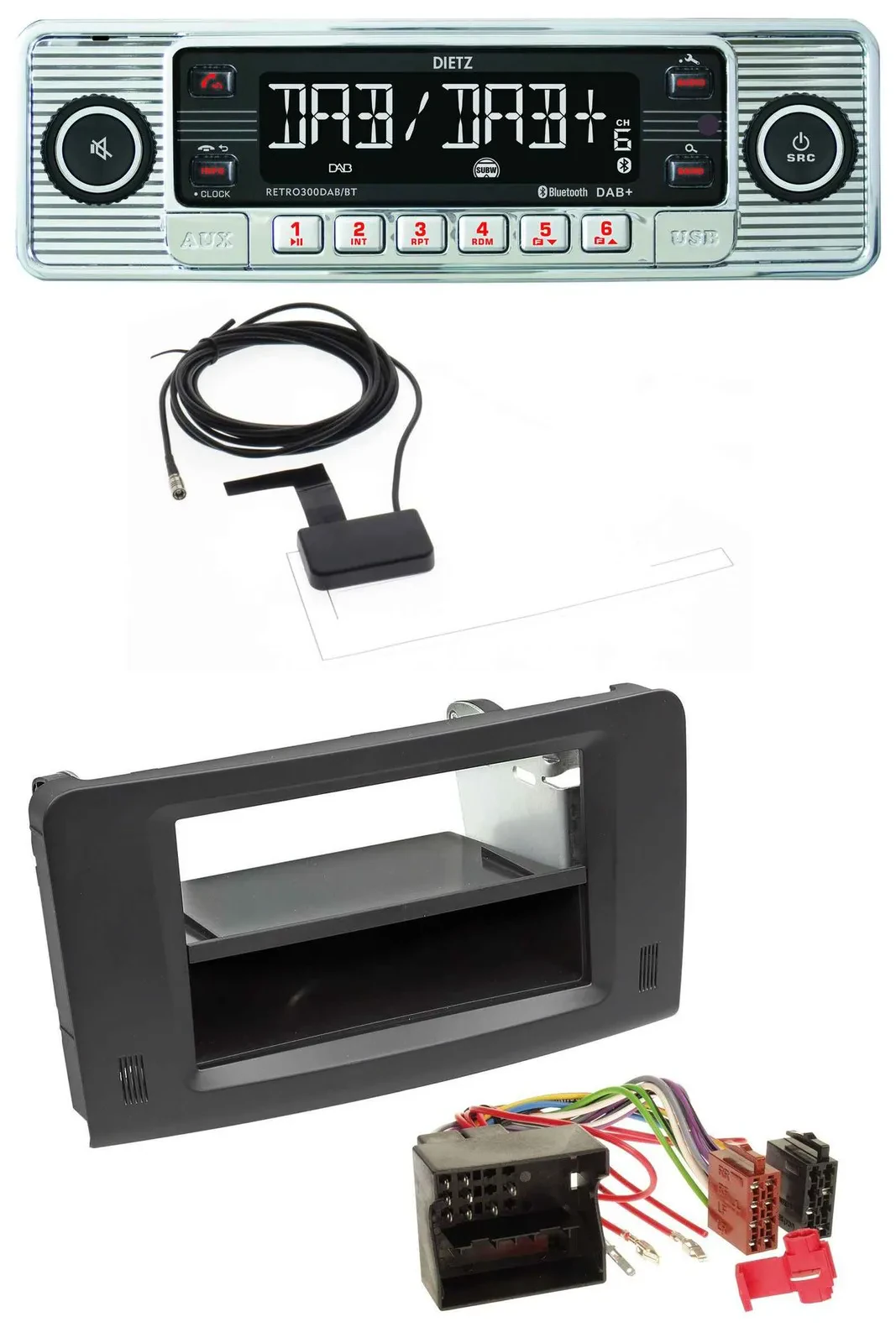 Dietz Bluetooth USB MP3 DAB Autoradio für Mercedes M-Klasse W164 05-11 Profivari