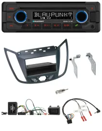 Blaupunkt Lenkrad MP3 CD Bluetooth USB Autoradio für Ford C-Max Kuga dunkelgrau