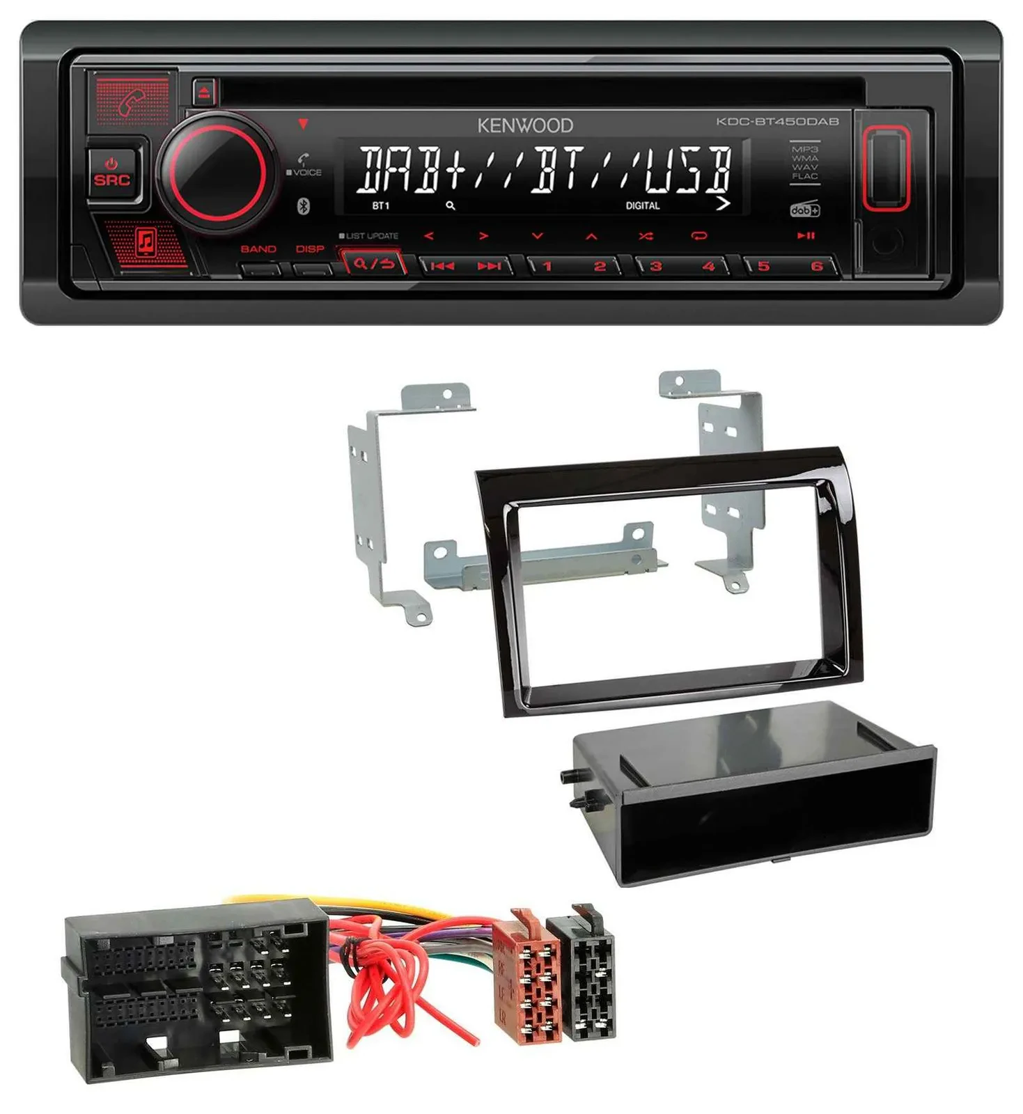 Kenwood MP3 CD USB Bluetooth DAB Autoradio für Citroen Jumper Fiat Ducato 14-21