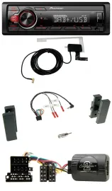 Автомагнитола Pioneer 1-DIN, MP3, DAB, USB, поддержка управления с руля, для Seat Leon 2002-2006 и Toledo 2002-2
