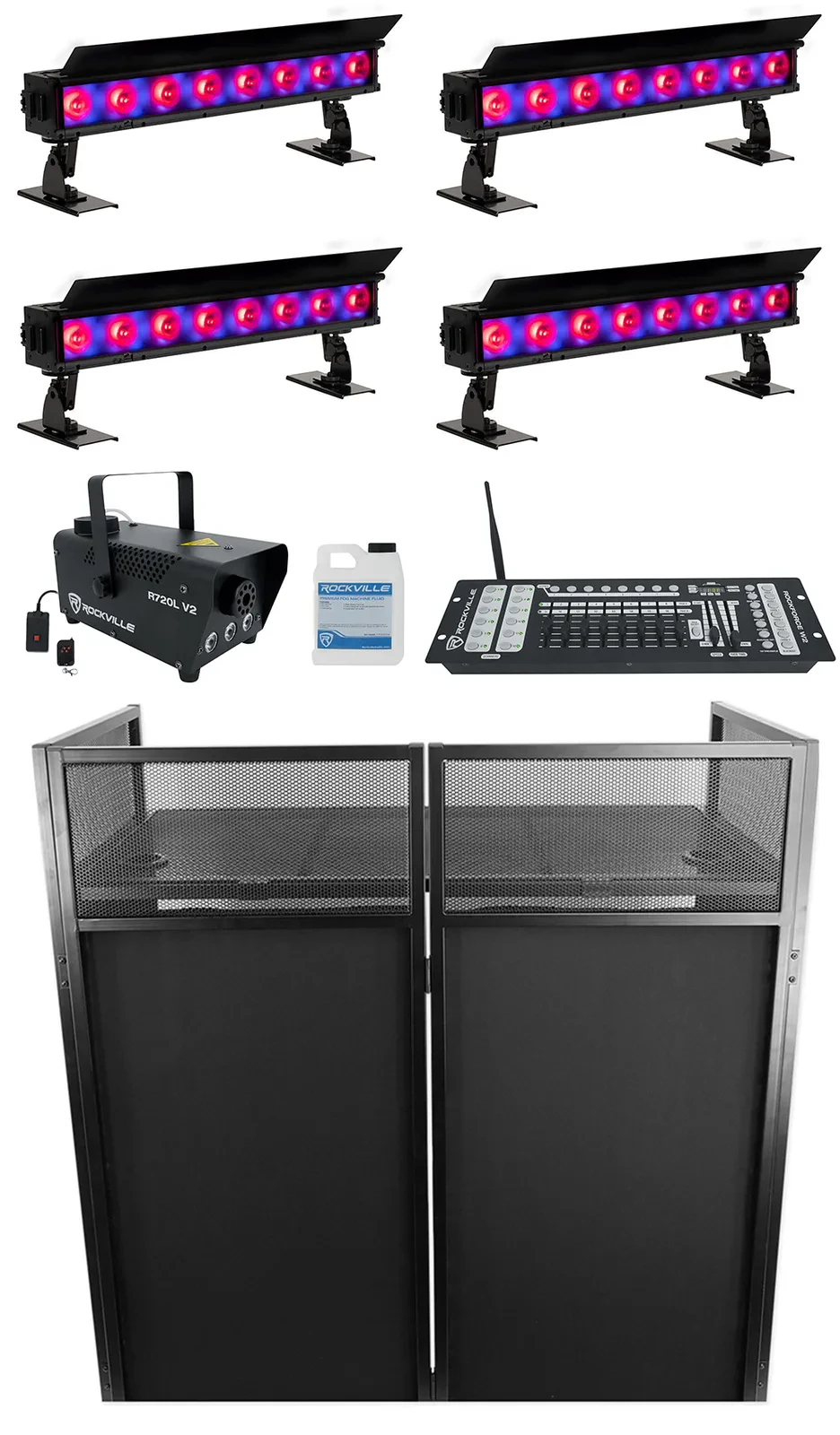 Комплект светового оборудования American DJ ElectraPix Bar 8+ROCKFORCE W2+2
