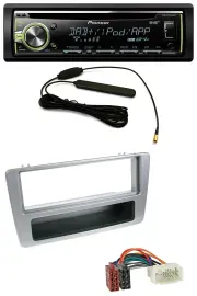 Pioneer MP3 USB CD DAB AUX Autoradio für Honda Civic 01-03 silber man. Klima.