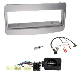 Einbauset Lenkradadapter DIN Autoradio für Toyota RAV 4 2001-2006 dunkelsilber