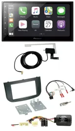 Pioneer USB Lenkrad 2DIN Bluetooth DAB Autoradio für Mitsubishi Colt 2008-2020