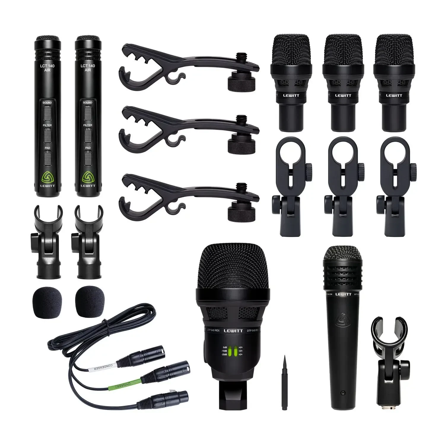 Набор инструментальных микрофонов Lewitt Beatkit Pro с аксессуарами