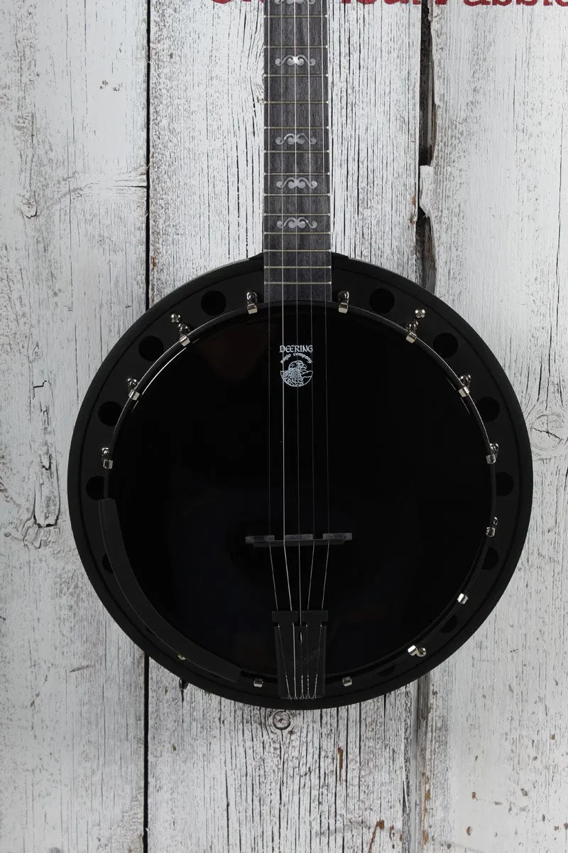Deering Goodtime Blackgrass Banjo 5 String Resonator Banjo Black Satin Finish