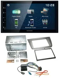 Автомагнитола Kenwood 2DIN Bluetooth USB DAB для Seat Altea/Altea XL/Toledo, антрацит