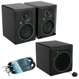 Mackie CR4.5BT Studio-Monitore+Mackie CR8SBT Subwoofer+2x keepdrum Klinkenkabel