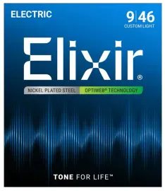 Струны для электрогитары Elixir 19027 OptiWeb Custom Light 09-46