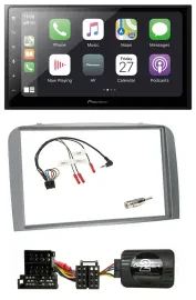 Pioneer Lenkrad Bluetooth DAB 2DIN USB Autoradio für Alfa Romeo 147 GT 04-10 sil