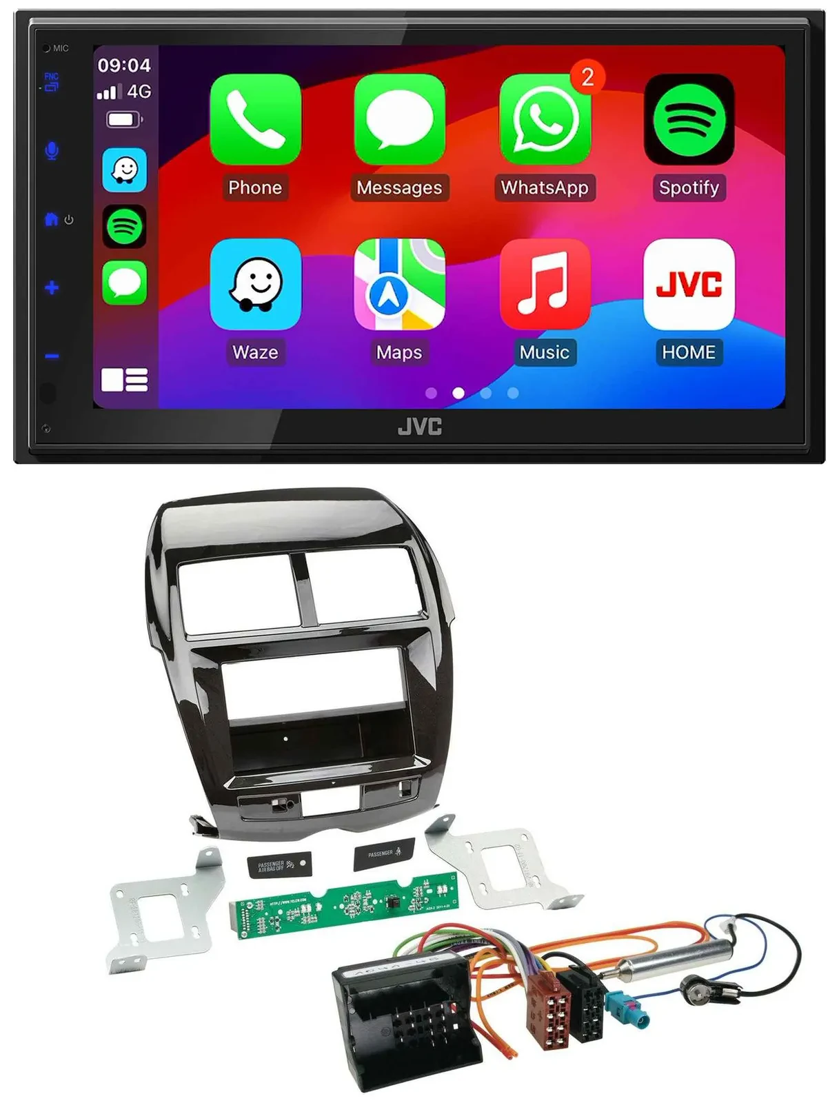 JVC Bluetooth USB MP3 2DIN DAB Autoradio für Citroen C4 Mitsubishi ASX Peugeot 4