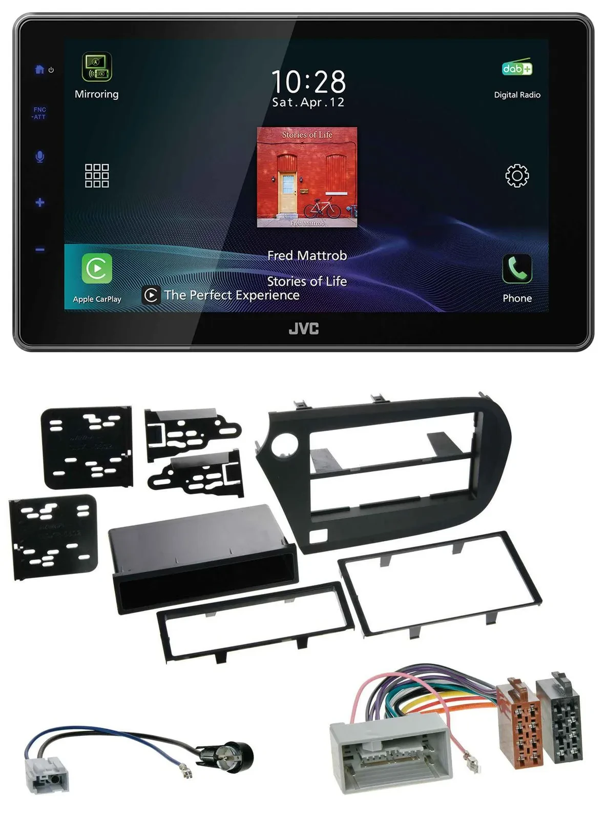 JVC DAB MP3 Bluetooth USB Autoradio für Honda Insight (ZE2, 2009-2013)