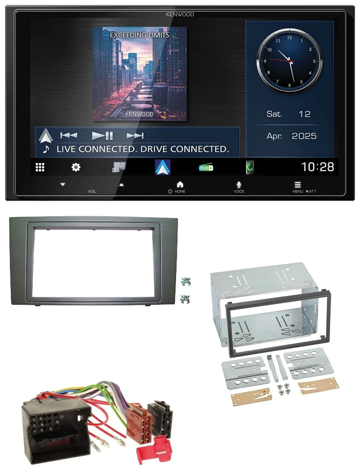 Автомагнитола Kenwood 2DIN Bluetooth USB DAB MP3 для Ford Mondeo (2003–2007)