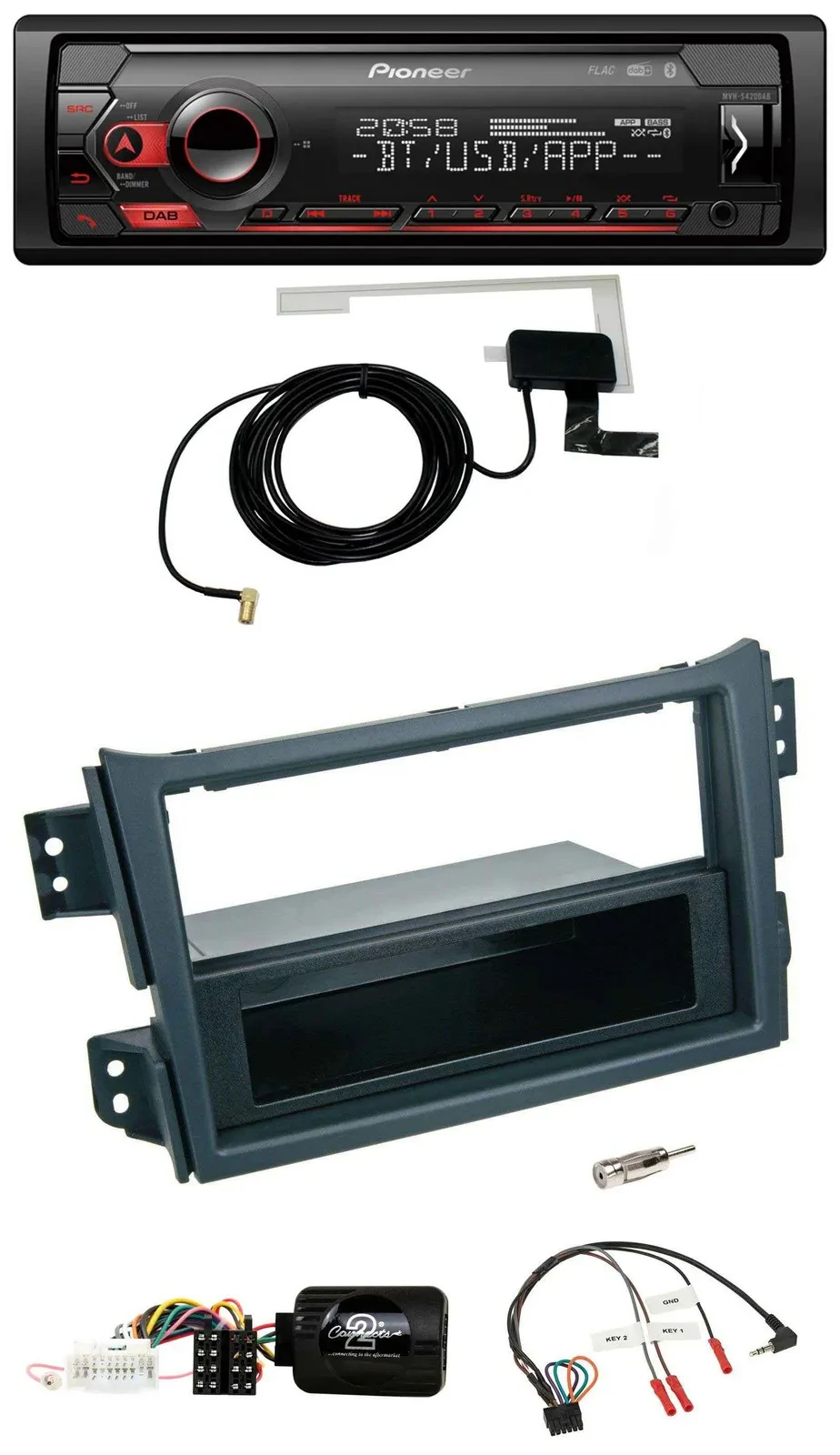 Pioneer DAB USB Lenkrad Bluetooth Autoradio für Opel Agila B Suzuki Splash 2008-