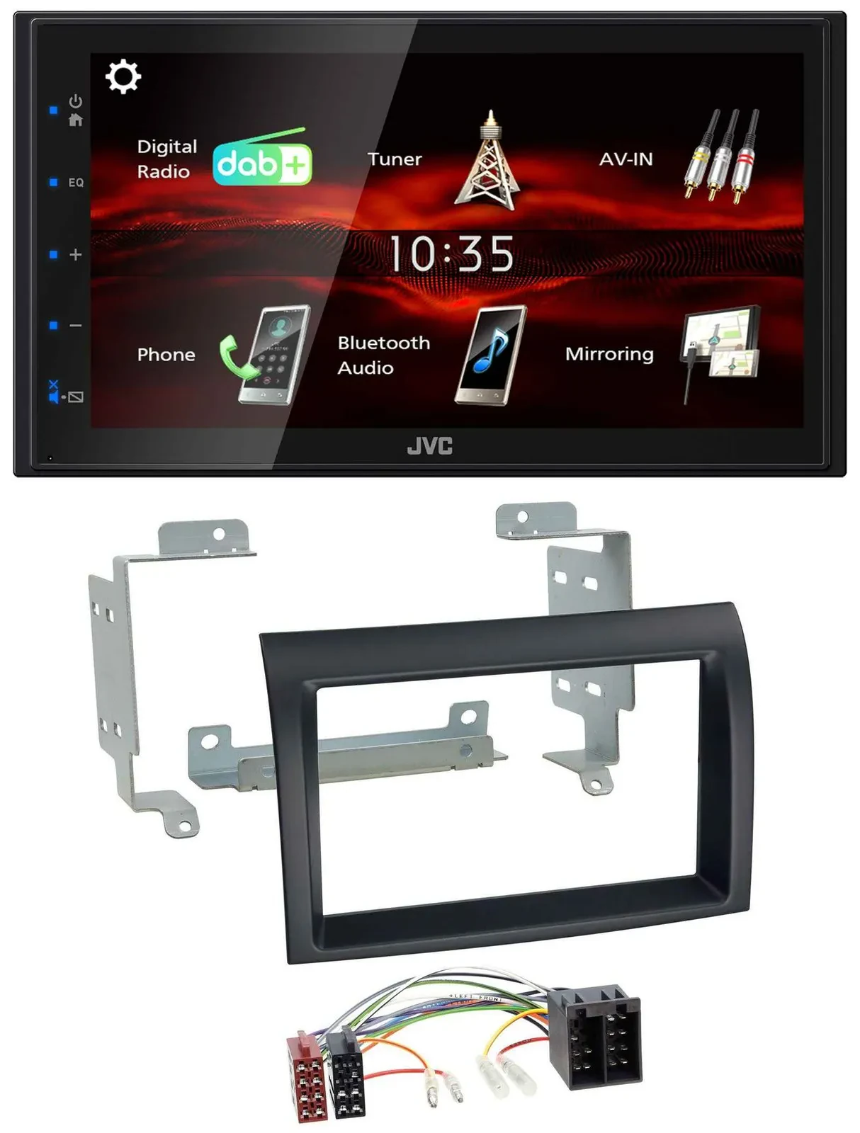 JVC USB Bluetooth MP3 DAB 2DIN Autoradio für Fiat Ducato 06-11 Citroen Jumper sc