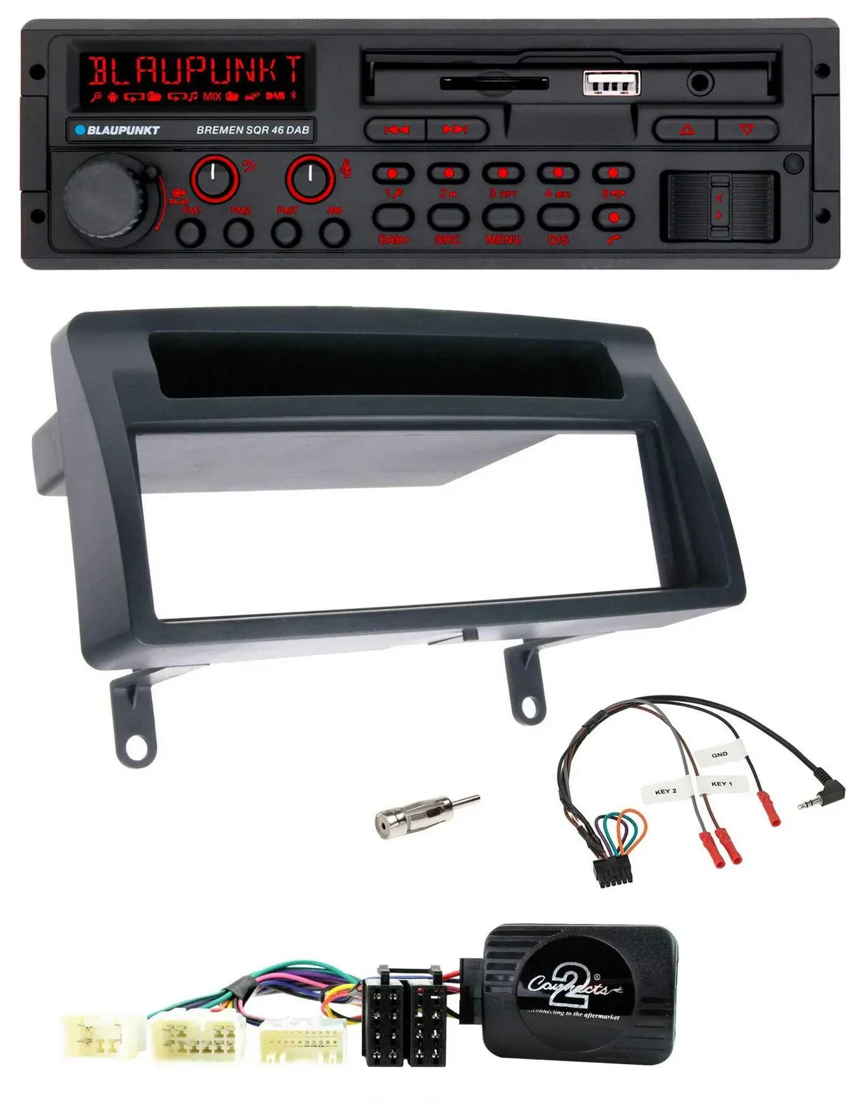 Blaupunkt SD Lenkrad USB Bluetooth DAB Autoradio für Toyota Corolla E12 2001-200