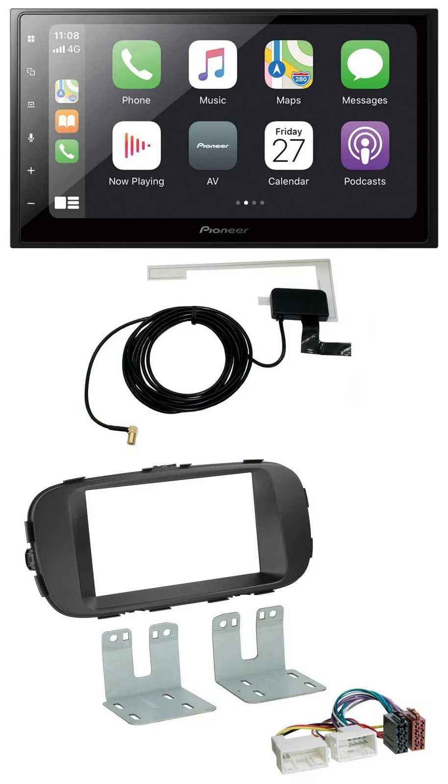 Автомагнитола Pioneer 2DIN USB MP3 Bluetooth DAB для Kia Soul (PS, с 2014), черная